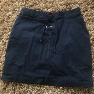 tommy navy blue mini skirt